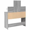 Szürke sonoma színű fésülködőasztal LED-del 100 x 40 x 130 cm