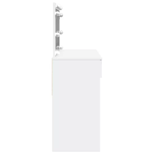 Fehér fésülködőasztal LED-del 100 x 40 x 130 cm
