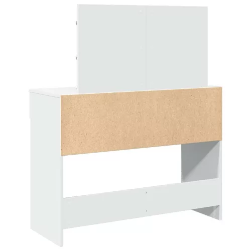 Fehér fésülködőasztal LED-del 100 x 40 x 130 cm
