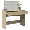 Sonoma tölgy színű fésülködőasztal LED-del 100 x 40 x 120 cm