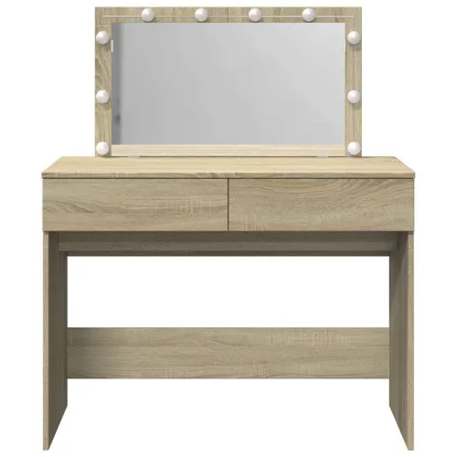 Sonoma tölgy színű fésülködőasztal LED-del 100 x 40 x 120 cm