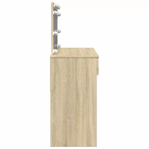 Sonoma tölgy színű fésülködőasztal LED-del 100 x 40 x 120 cm