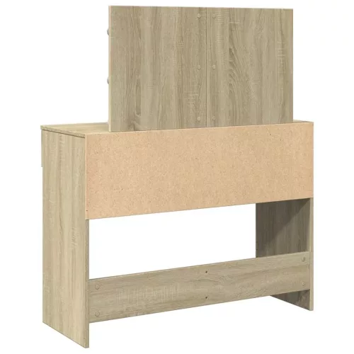 Sonoma tölgy színű fésülködőasztal LED-del 100 x 40 x 120 cm