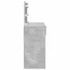 Betonszürke fésülködőasztal LED-del 100 x 40 x 120 cm