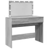 Szürke sonoma színű fésülködőasztal LED-del 100 x 40 x 120 cm