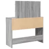 Szürke sonoma színű fésülködőasztal LED-del 100 x 40 x 120 cm