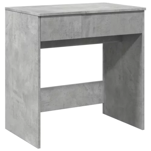 Betonszürke fésülködőasztal tükörrel 73 x 46,5 x 120 cm