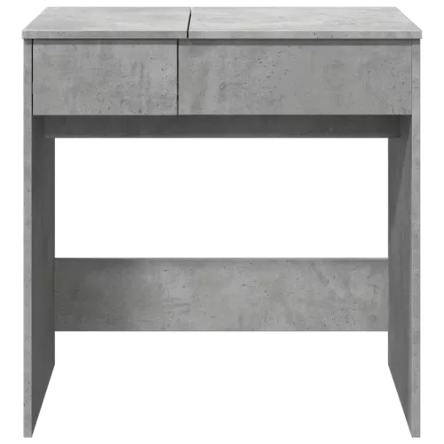 Betonszürke fésülködőasztal tükörrel 73 x 46,5 x 120 cm