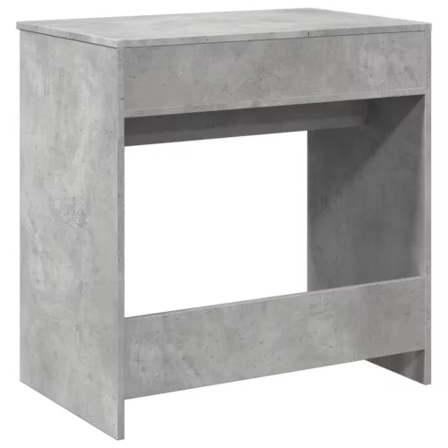 Betonszürke fésülködőasztal tükörrel 73 x 46,5 x 120 cm