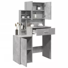   Betonszürke fésülködőasztal szekrénnyel 80 x 35 x 132 cm
