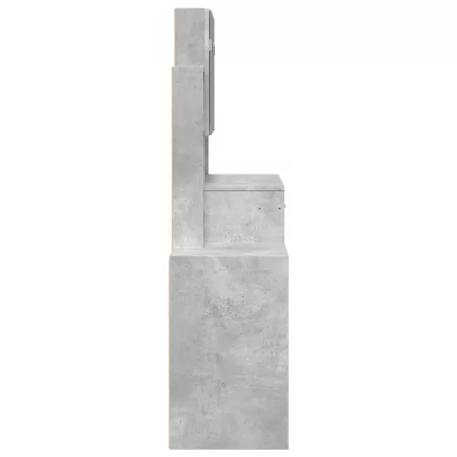 Betonszürke fésülködőasztal szekrénnyel 80 x 35 x 132 cm