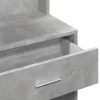 Betonszürke fésülködőasztal szekrénnyel 80 x 35 x 132 cm