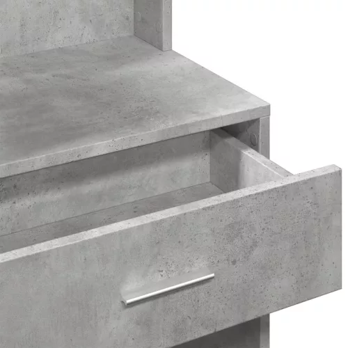 Betonszürke fésülködőasztal szekrénnyel 80 x 35 x 132 cm