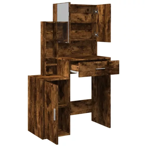 Füstös tölgy színű fésülködőasztal szekrénnyel 80 x 35 x 132 cm