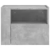 Betonszürke falra szerelhető éjjeliszekrény 45 x 30 x 35 cm
