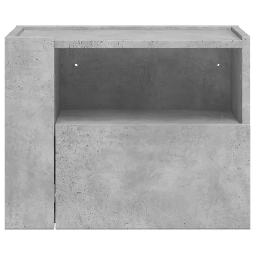 Betonszürke falra szerelhető éjjeliszekrény 45 x 30 x 35 cm