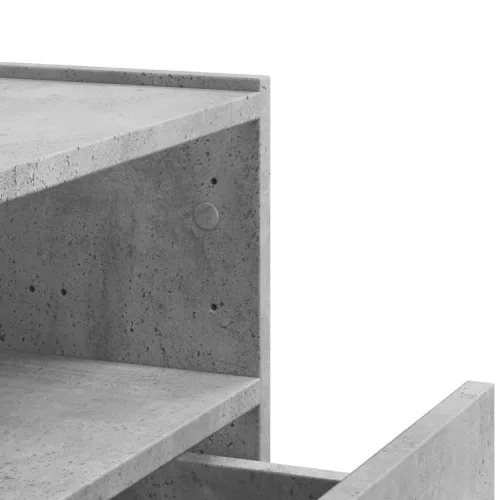 Betonszürke falra szerelhető éjjeliszekrény 45 x 30 x 35 cm
