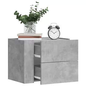   Betonszürke falra szerelhető éjjeliszekrény 45 x 30 x 35 cm