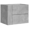 Betonszürke falra szerelhető éjjeliszekrény 45 x 30 x 35 cm