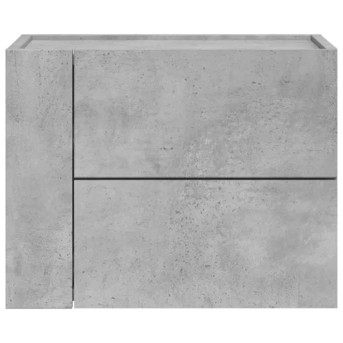 Betonszürke falra szerelhető éjjeliszekrény 45 x 30 x 35 cm