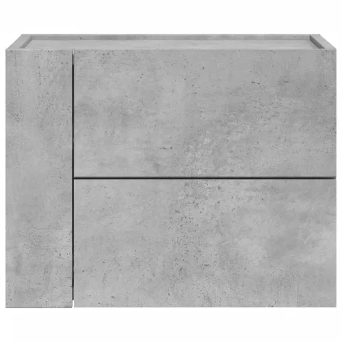 2 db betonszürke falra szerelhető éjjeliszekrény 45x30x35 cm