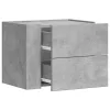 2 db betonszürke falra szerelhető éjjeliszekrény 45x30x35 cm