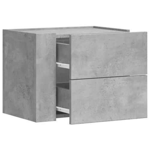 2 db betonszürke falra szerelhető éjjeliszekrény 45x30x35 cm
