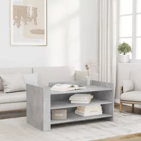 Betonszürke szerelt fa dohányzóasztal 100 x 50 x 50 cm