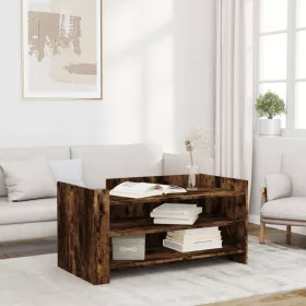   Füstös tölgy színű szerelt fa dohányzóasztal 100 x 50 x 50 cm