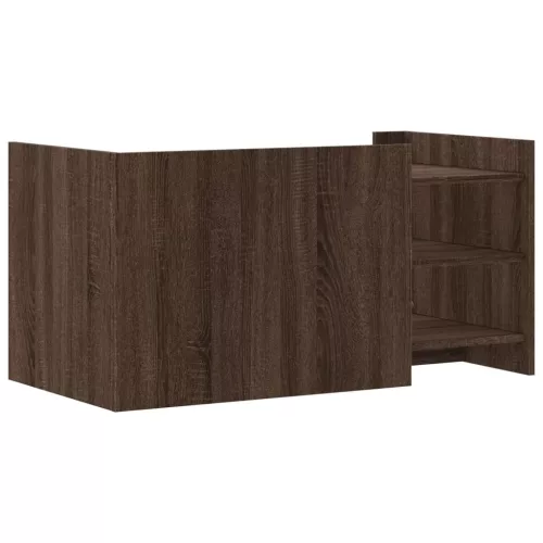 Barna tölgy színű szerelt fa dohányzóasztal 100 x 50 x 50 cm