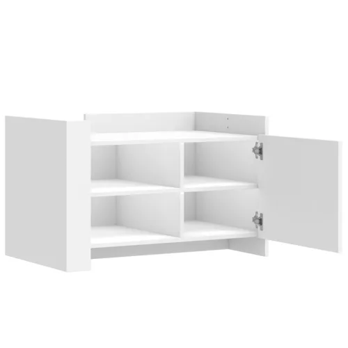 Fehér szerelt fa dohányzóasztal 80 x 50 x 50 cm