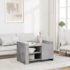 Betonszürke szerelt fa dohányzóasztal 80 x 50 x 50 cm