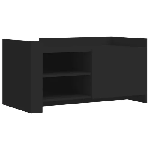 Fekete szerelt fa dohányzóasztal 100 x 50 x 50 cm