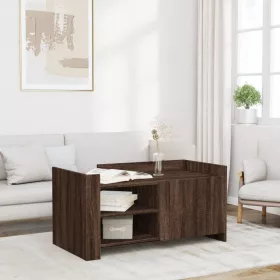   Barna tölgy színű szerelt fa dohányzóasztal 100 x 50 x 50 cm
