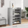 Betonszürke szerelt fa cipősszekrény 74,5 x 37,5 x 100 cm