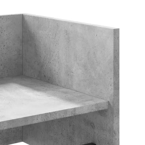 Betonszürke szerelt fa fali polc 70,5 x 35 x 30,5 cm