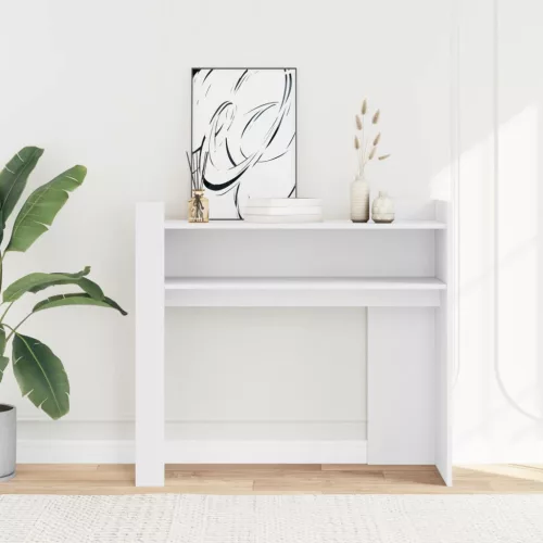 Fehér szerelt fa tálalóasztal 100 x 35 x 90 cm