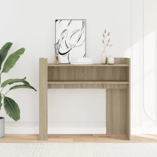 Sonoma tölgy színű szerelt fa tálalóasztal 100x35x90 cm