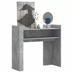 Betonszürke szerelt fa tálalóasztal 100x35x90 cm