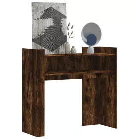   Füstös tölgy színű szerelt fa tálalóasztal 100x35x90 cm