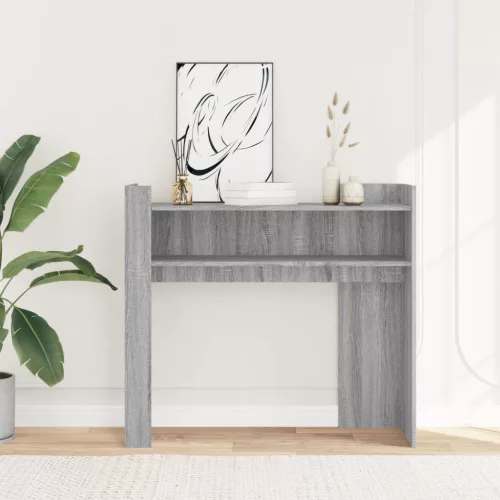 Szürke sonoma színű szerelt fa tálalóasztal 100x35x90 cm
