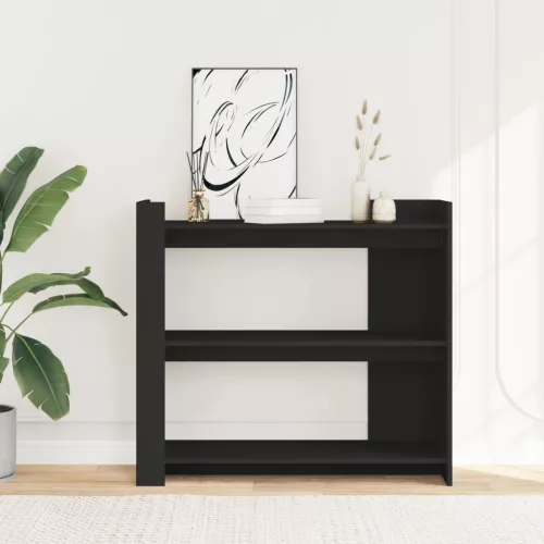 Fekete szerelt fa tálalóasztal 100x35x90 cm