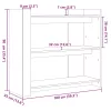 Fekete szerelt fa tálalóasztal 100x35x90 cm