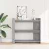 Betonszürke szerelt fa tálalóasztal 100x35x90 cm