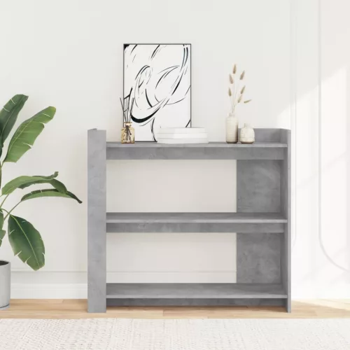Betonszürke szerelt fa tálalóasztal 100x35x90 cm