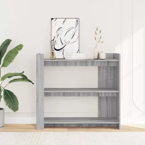 Szürke sonoma színű szerelt fa tálalóasztal 100x35x90 cm