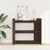 Barna tölgyszínű szerelt fa tálalóasztal 100x35x90 cm