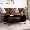 Fekete szerelt fa dohányzóasztal 100 x 51 x 40 cm