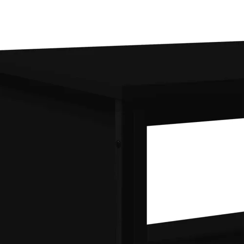 Fekete szerelt fa dohányzóasztal 100 x 51 x 40 cm