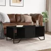 Fekete szerelt fa dohányzóasztal 100 x 51 x 40 cm